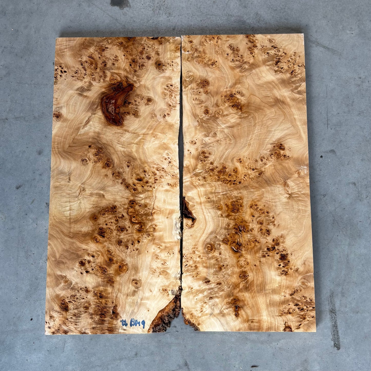 BM#9 Mappa Burl Bookmatch - 60 x 52 x 1.5cm