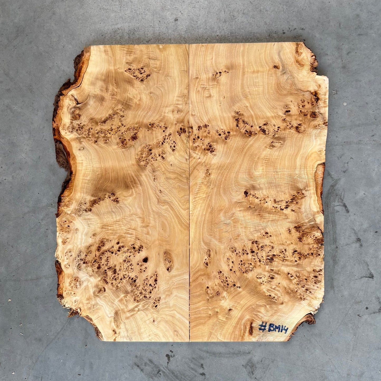 BM#14 Mappa Burl Bookmatch - 63 x 55 x 1.5cm