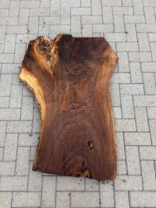 Notenhouten Slab 116x60/60/80x5,5cm #CS/037