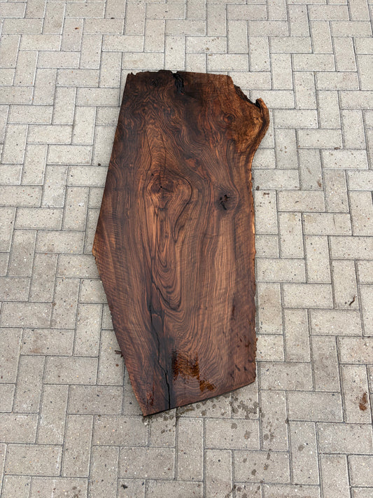 Notenhouten Slab 145x46/65/x67x6cm #CS/049