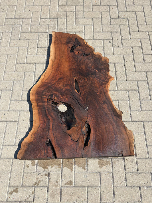 Notenhouten Slab 130x95/75/45x4,5cm #CS/043