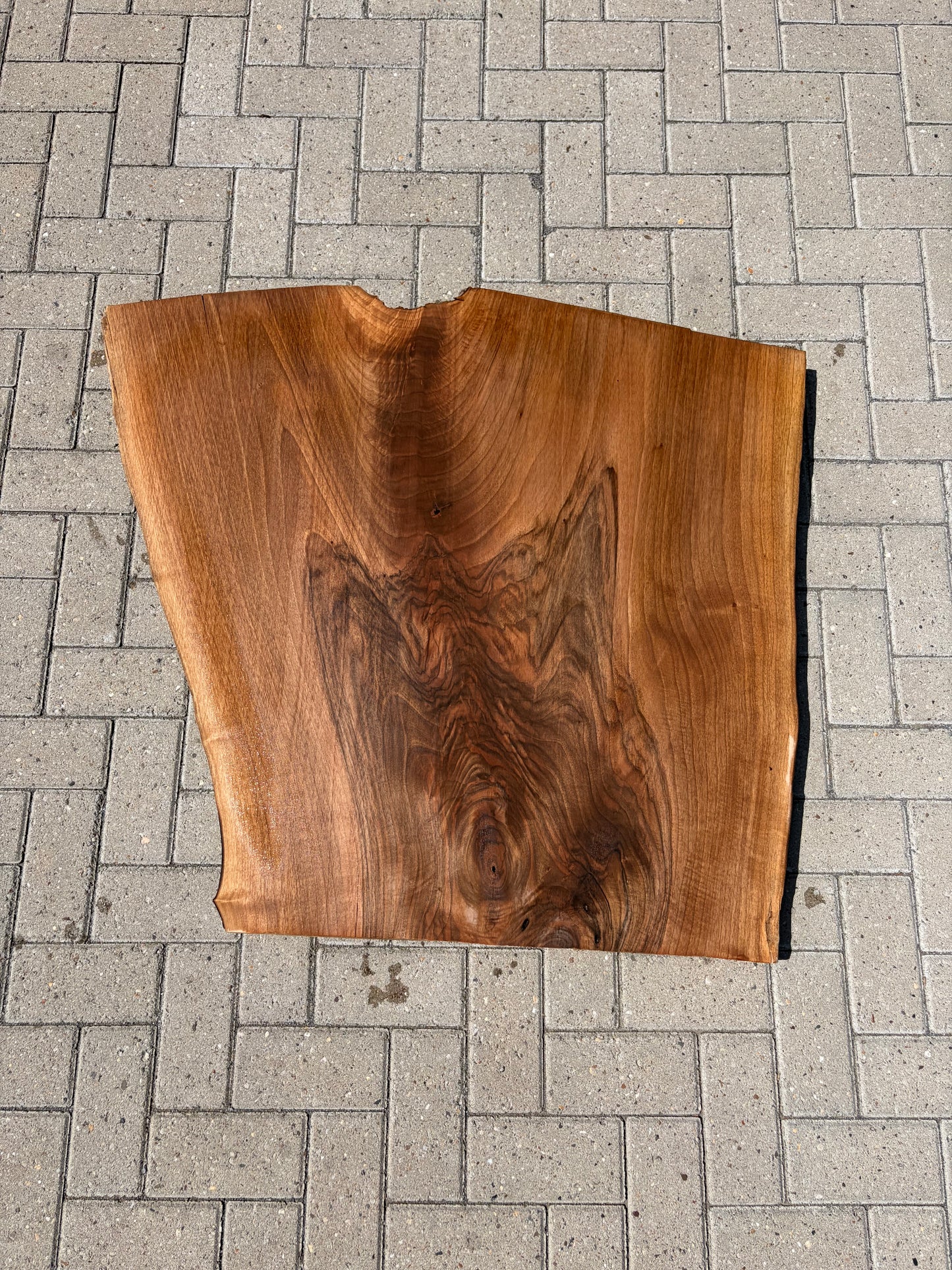 Notenhouten Slab 98x108/94/74x5,5cm #CS/039