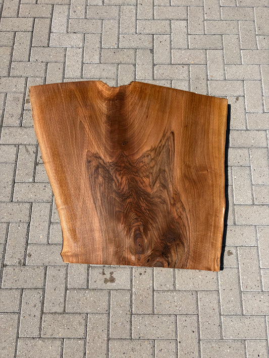 Notenhouten Slab 98x108/94/74x5,5cm #CS/039