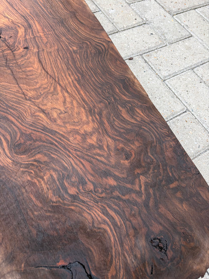 Notenhouten Slab 145x46/65/x67x6cm #CS/049