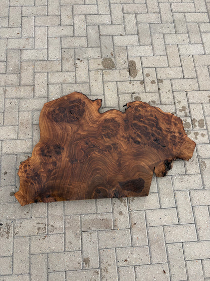 Notenhouten Slab 70x80/110/x6cm #CS/048