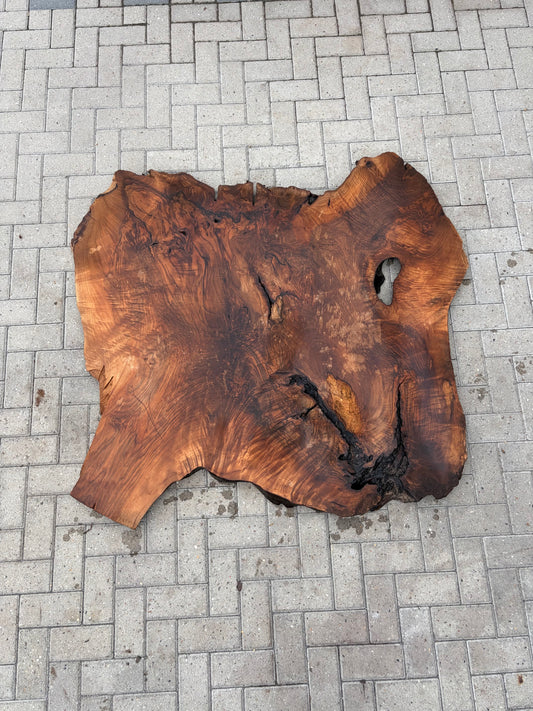 Notenhouten Slab 120x130x5cm #CS/052