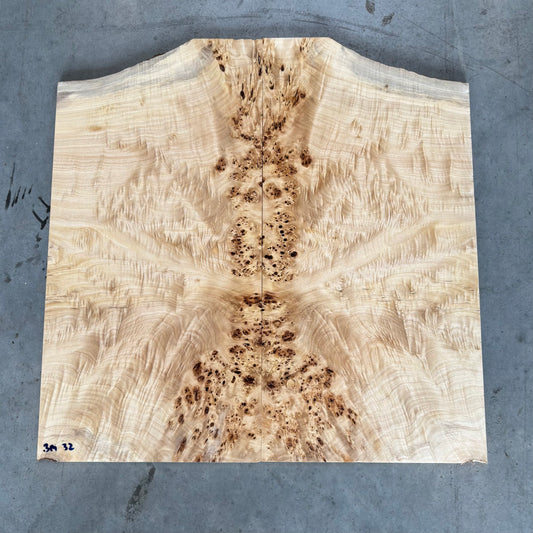 BM#32 Mappa Burl Bookmatch - 63 x 62 x 0.8cm