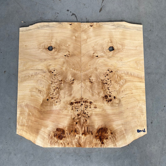 BM#16 Mappa Burl Bookmatch - 62 x 62 x 0.9cm