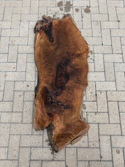 Notenhouten Slab 145x50/51/43x5cm #CS/035