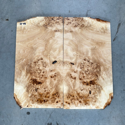 BM#22 Mappa Burl Bookmatch - 61 x 64 x 1cm