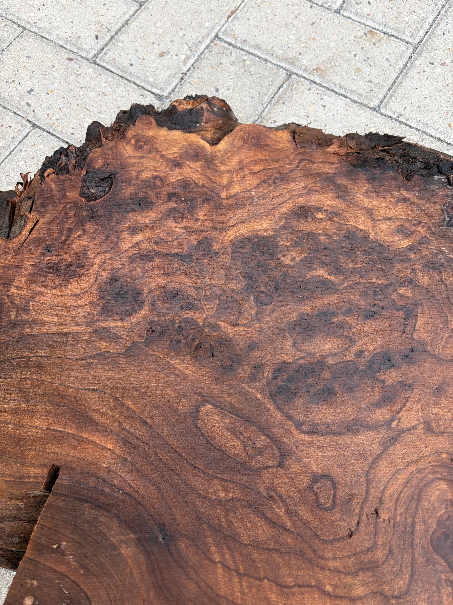 Notenhouten Slab 70x80/110/x6cm #CS/048