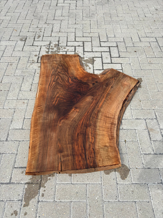 Notenhouten Slab 128x99/55/65x6cm #CS/018