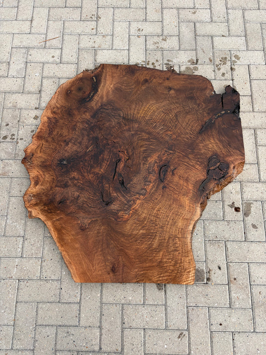 Notenhouten Slab 117x65/100/85x5,5cm #CS/047