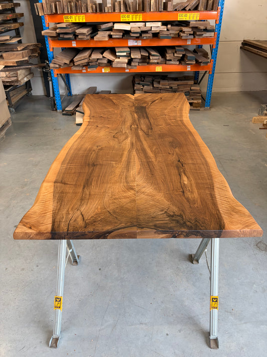 Noten Bookmatch Tafelblad #5 - 228x110x5cm