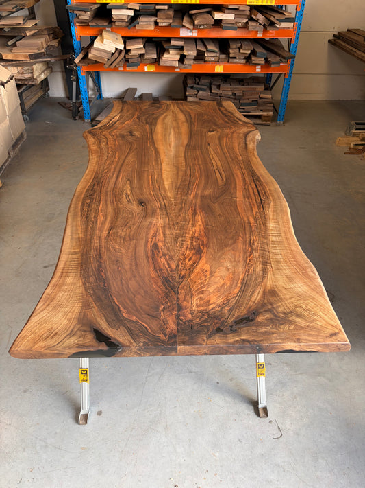 Noten Bookmatch Tafelblad #3 - 265x120x5,5cm