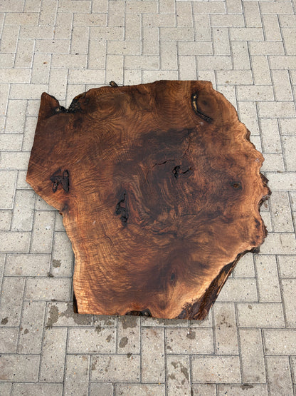Notenhouten Slab 117x65/100/85x5,5cm #CS/047