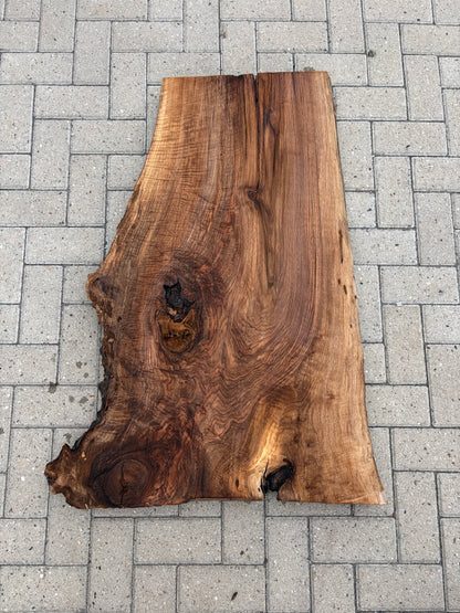 Notenhouten Slab 109x78/67/44x6cm #CS/034