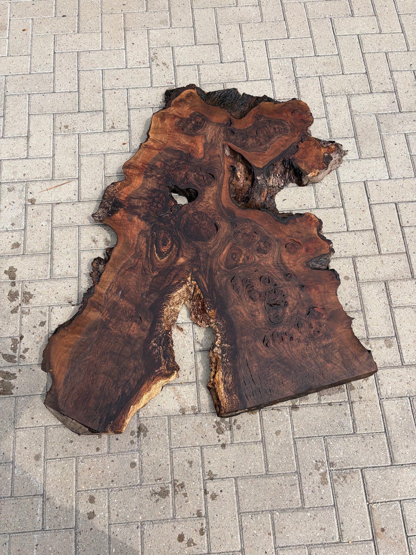 Notenhouten Slab 135x105/80/60x6cm #CS/044