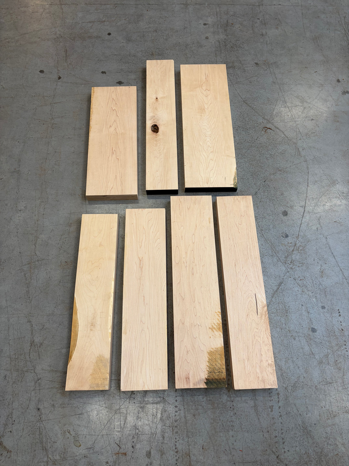 Restbundel #9 - Am. hard maple geschaafd - Prime kwaliteit