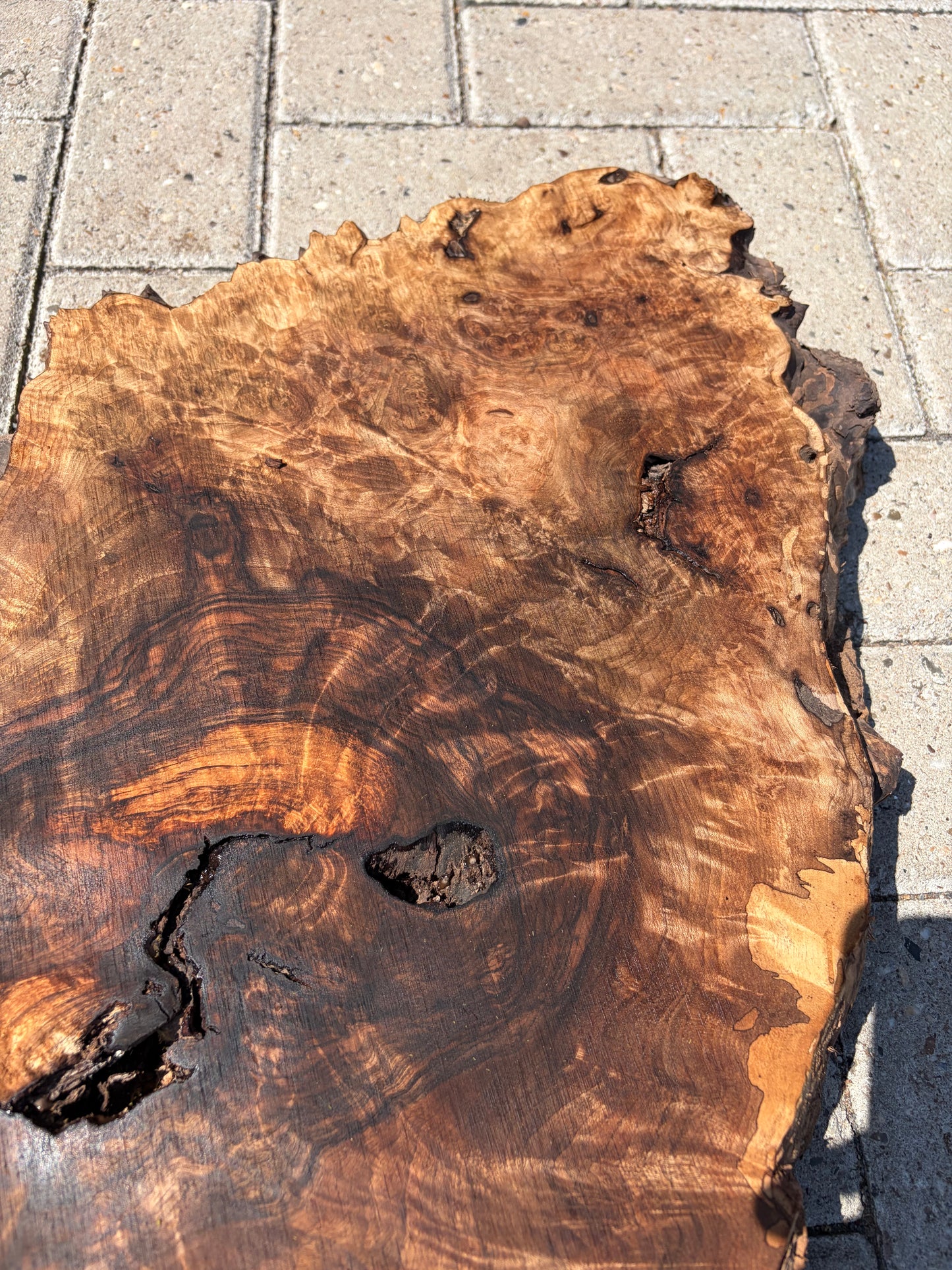 Notenhouten Slab 105x30/60/63x6cm #CS/041