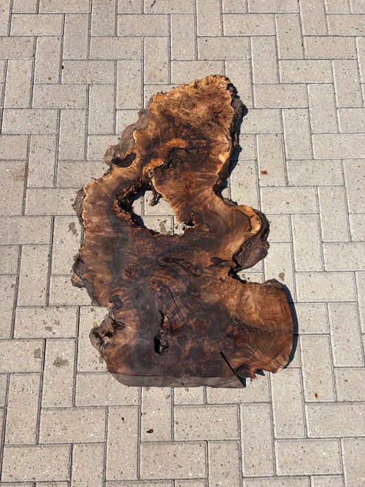 Notenhouten Slab 105x30/60/63x6cm #CS/041
