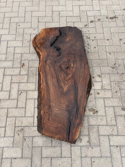 Notenhouten Slab 145x46/65/x67x6cm #CS/049